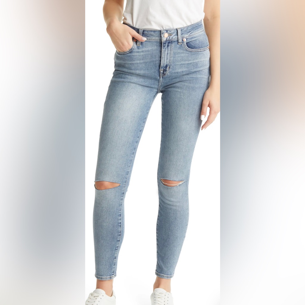 Nwt Modern American Soho Ripped High Waist Skinny Jeans Size 26